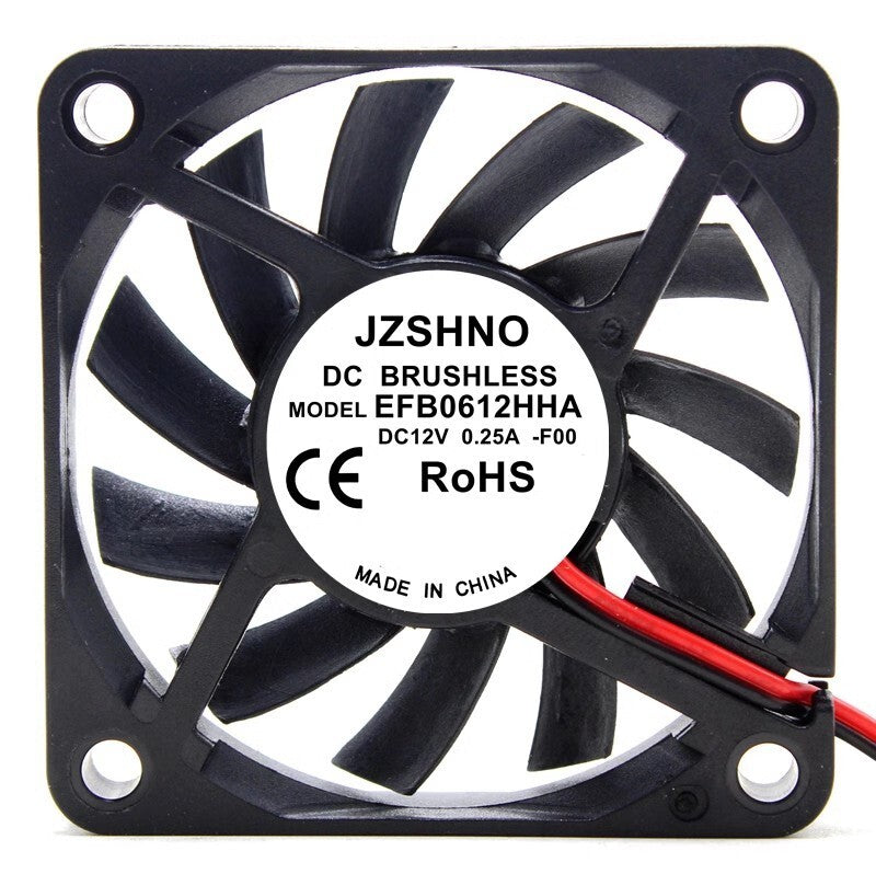 1PCS JZSHNO EFB0612HHA DC12V 0.25A 2-Wire Silent Cooling Fan