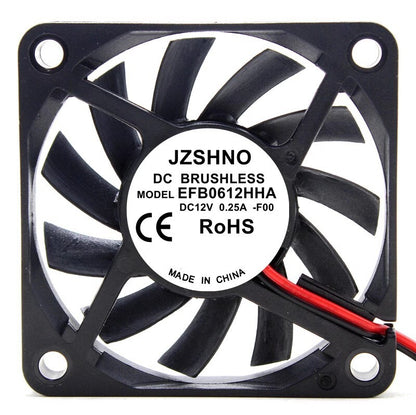 1PCS JZSHNO EFB0612HHA DC12V 0.25A 2-Wire Silent Cooling Fan