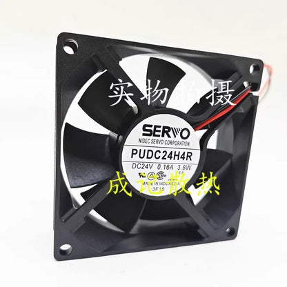 SERVO PUDC24H4R 8025 DC24V 0.16A 3.8W 80*25MM 2-Wire Inverter Silent Cooling Fan