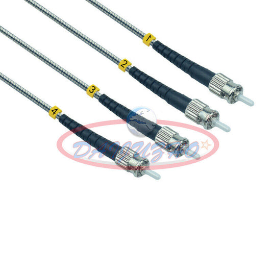 Used 50M Field Outdoor Fiber Patch Cord ST-ST 4 Strand 9/125 Single Mode - KOEED