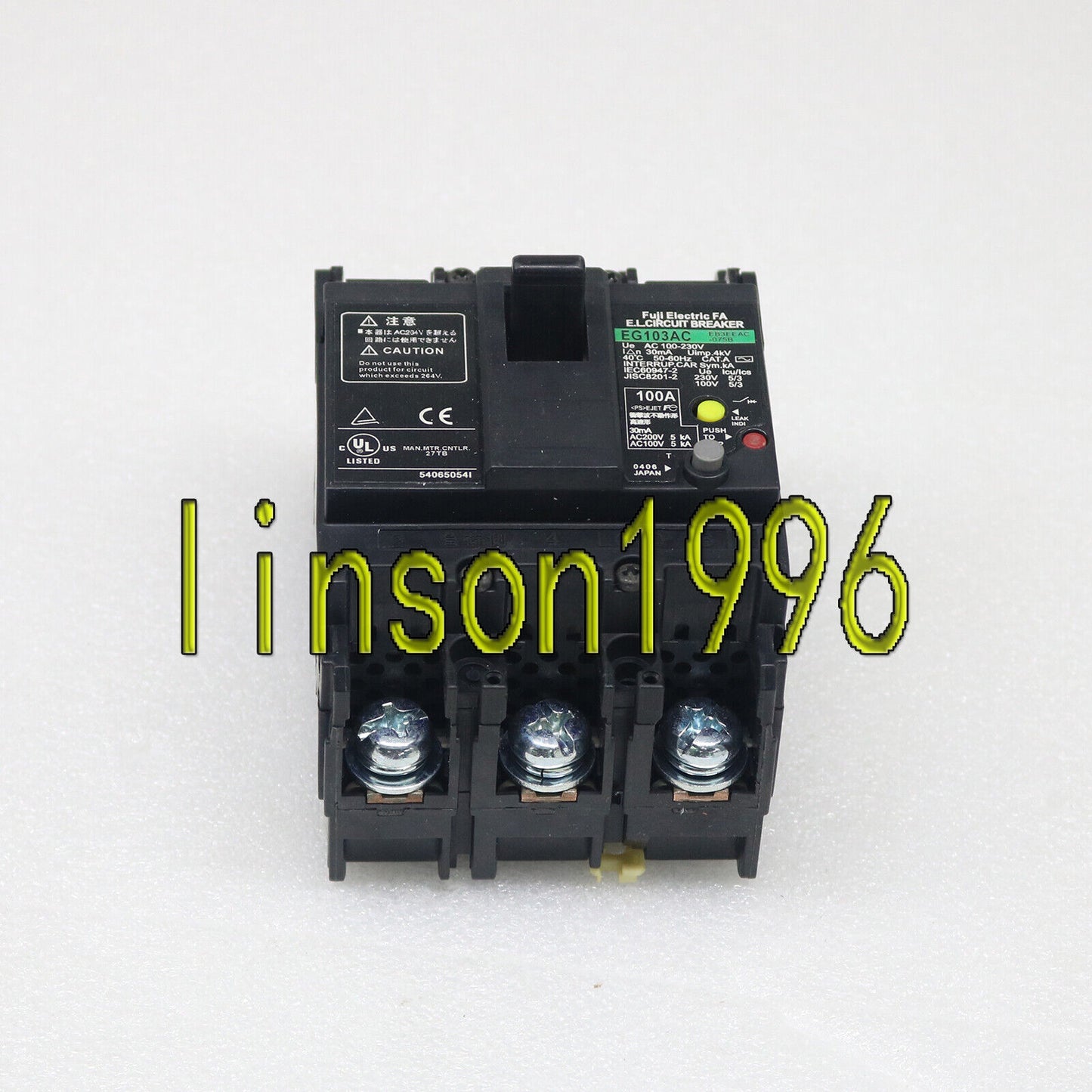 New FUJI Circuit Breaker EG103AC 100A 100 Ampere In Box SHIP - FUJI