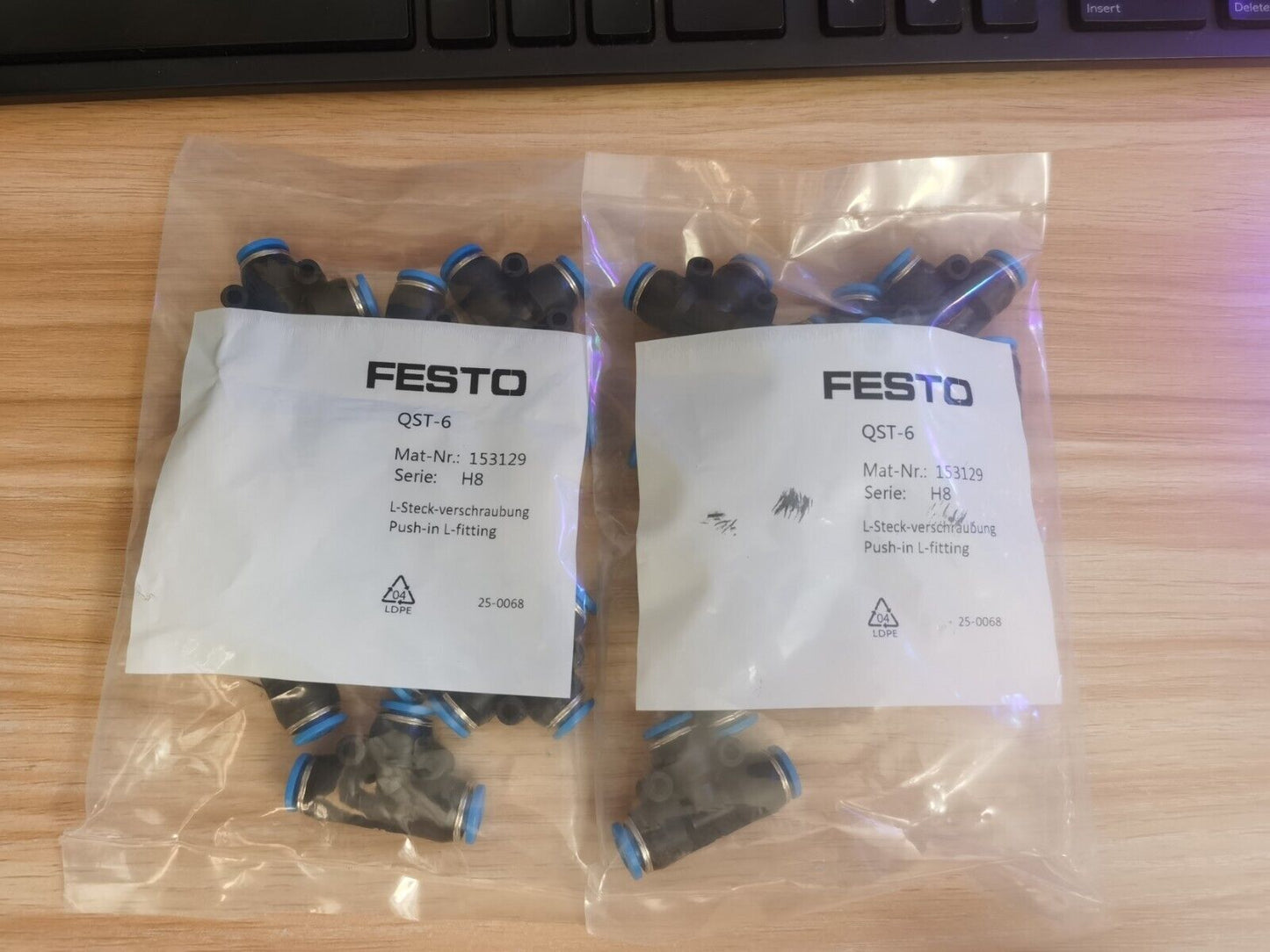new 1Bag/10pcs Festo QST-6 QST6 153129 Fittings *TT - FESTO