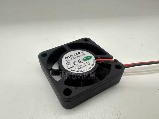 new 1 PCS COOLCOX Fan CC4010L12S DC12V 0.07A Quiet cooling fan 4010 4CM 2 wire - COOLCOX