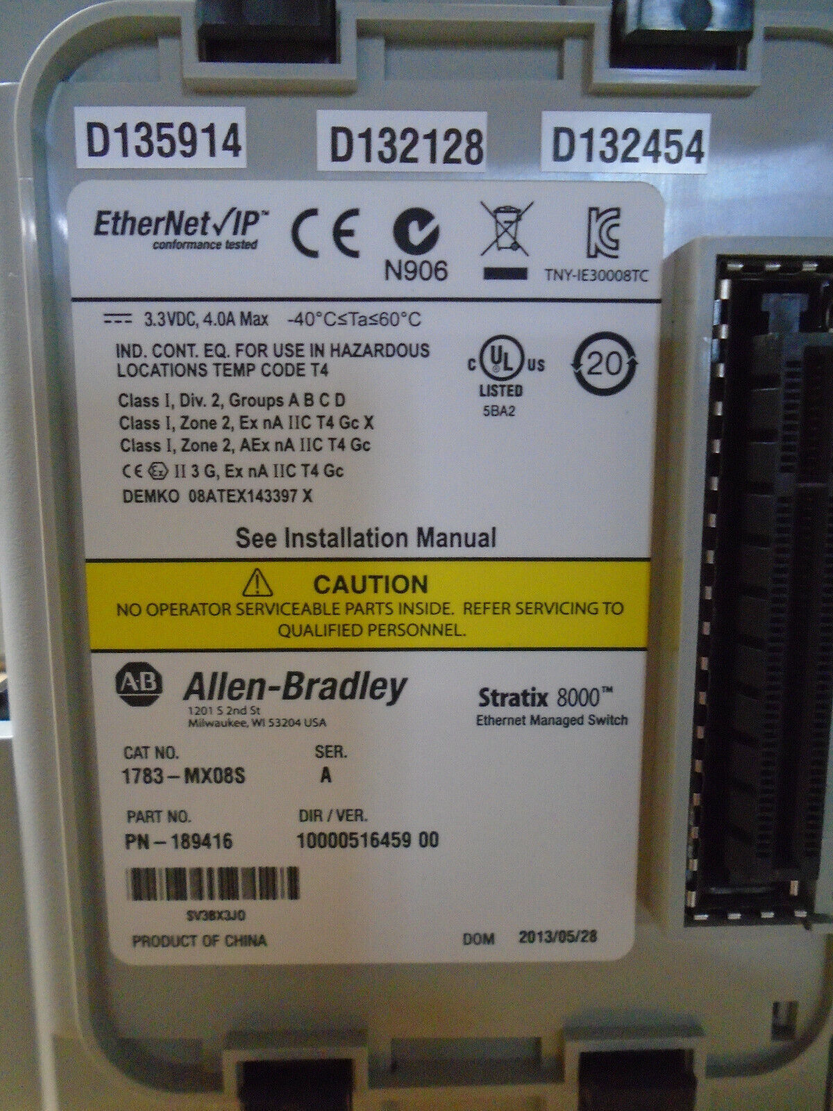 1783-MX08S AB Stratix 8000 Ethernet Adapter W10 Fast - AB STRATIX
