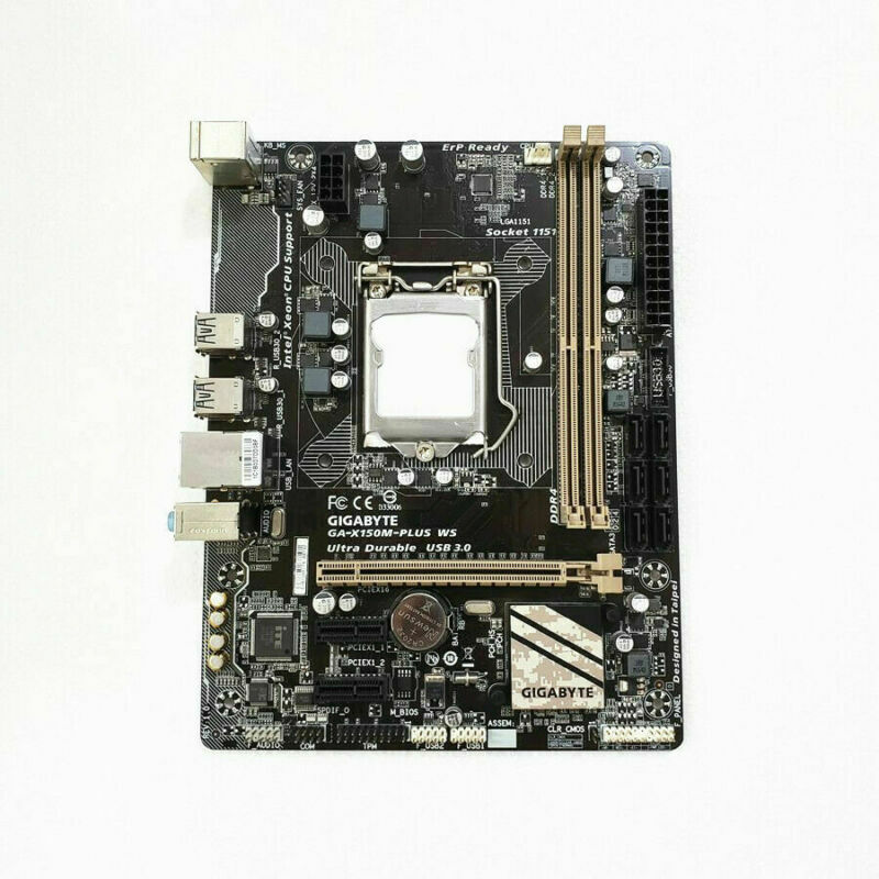 used Gigabyte GA-X150M-PLUS WS LGA 1151 Socket Intel C232 DDR4 Motherboard