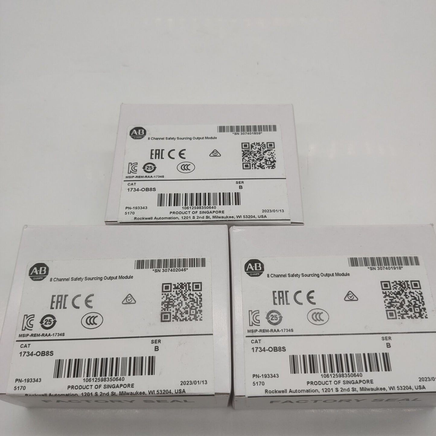 New Factory Sealed SER B Point Safety Output Module 1734OB8S - FACTORY SEALED