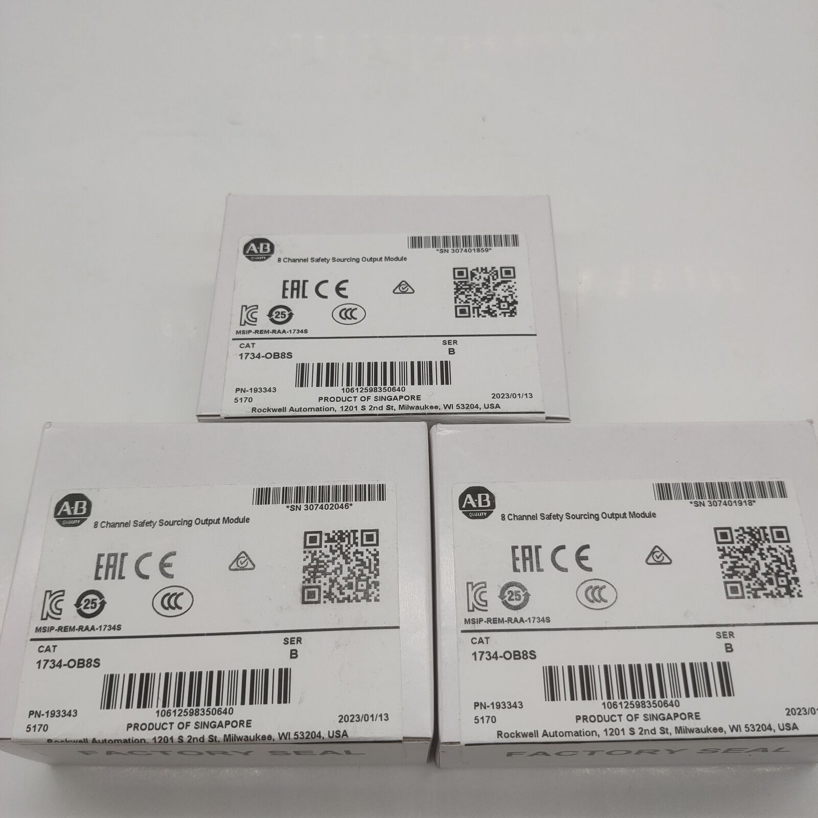 New Factory Sealed SER B Point Safety Output Module 1734OB8S - FACTORY SEALED