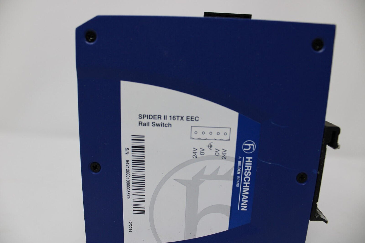 used Hirschmann Spider II 16TX EEC Rail Switch SPIDERII16TXEEC - HIRSCHMANN