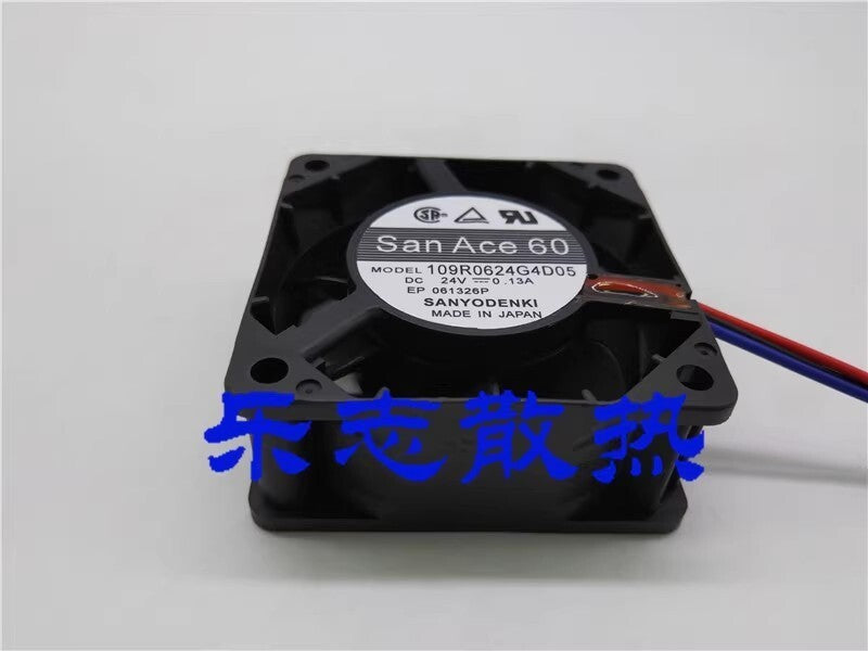 Sanyo San Ace 60 109R0624G4D05 6025 DC24V 0.13A 6CM 3-Wire Inverter Cooling Fan