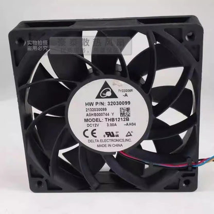 Delta THB1212B 12025 DC12V 3.00A 12CM 4-Wire Inverter Mute Cooling Fan
