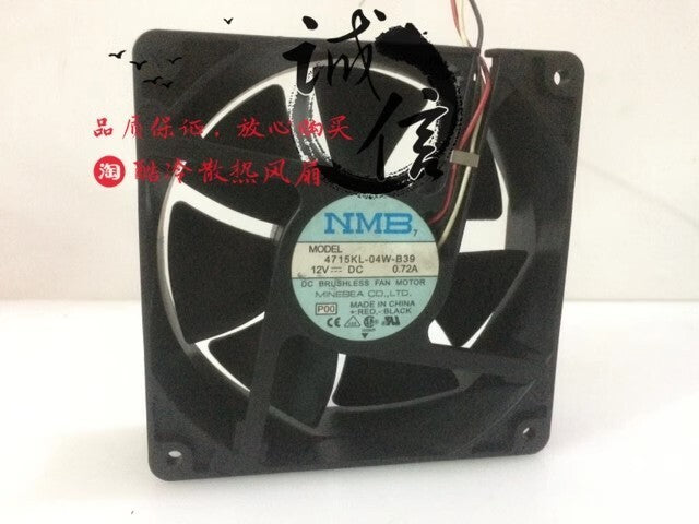 NMB 4715KL-04W-B39 12038 DC12V 0.72A 3-Wire High Airflow Dual Ball Cooling Fan