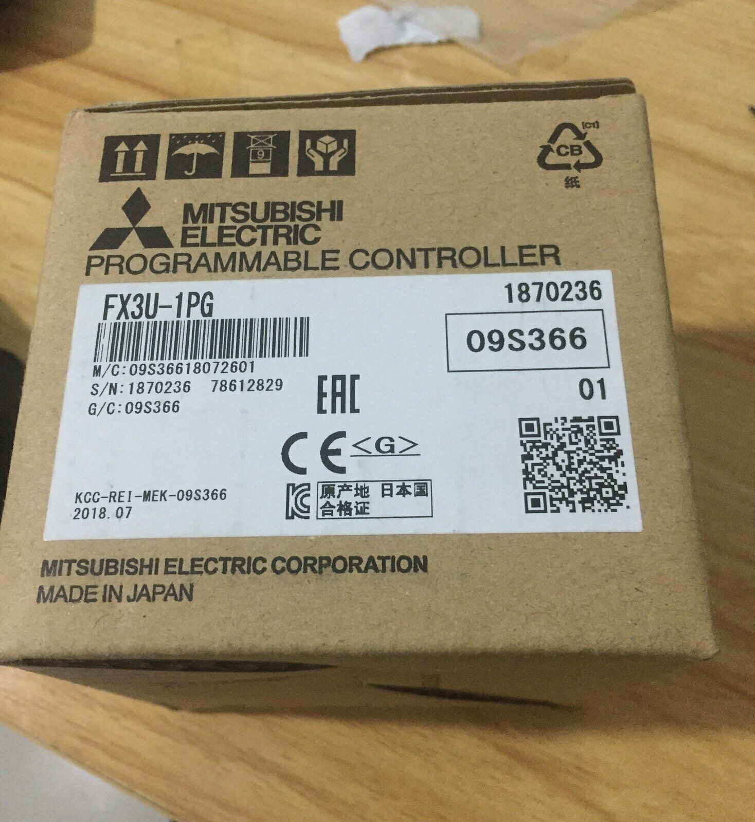Programmable Controllers FX3U-1PG Mitsubishi 1PC - MITSUBISHI