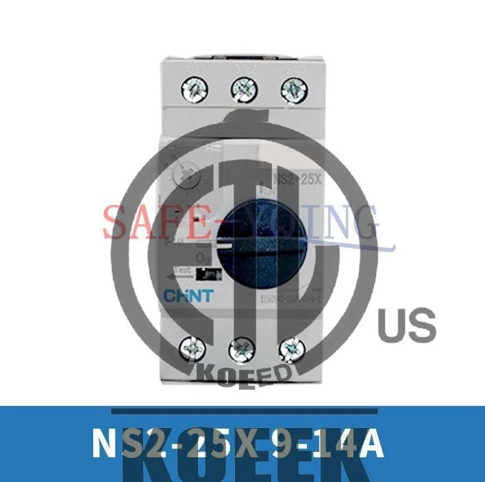 1PCS CHNT motor starter knob type NS2-25X overload short circuit protection