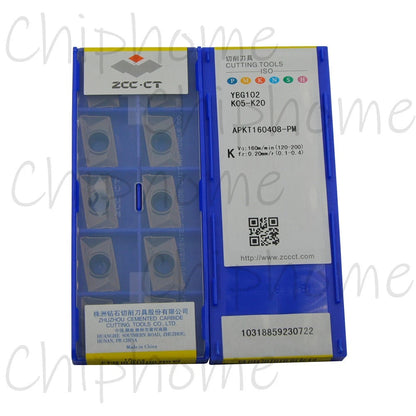 APKT160408-PM YBG102 CNC Milling Inserts Carbide Inserts 10pcs