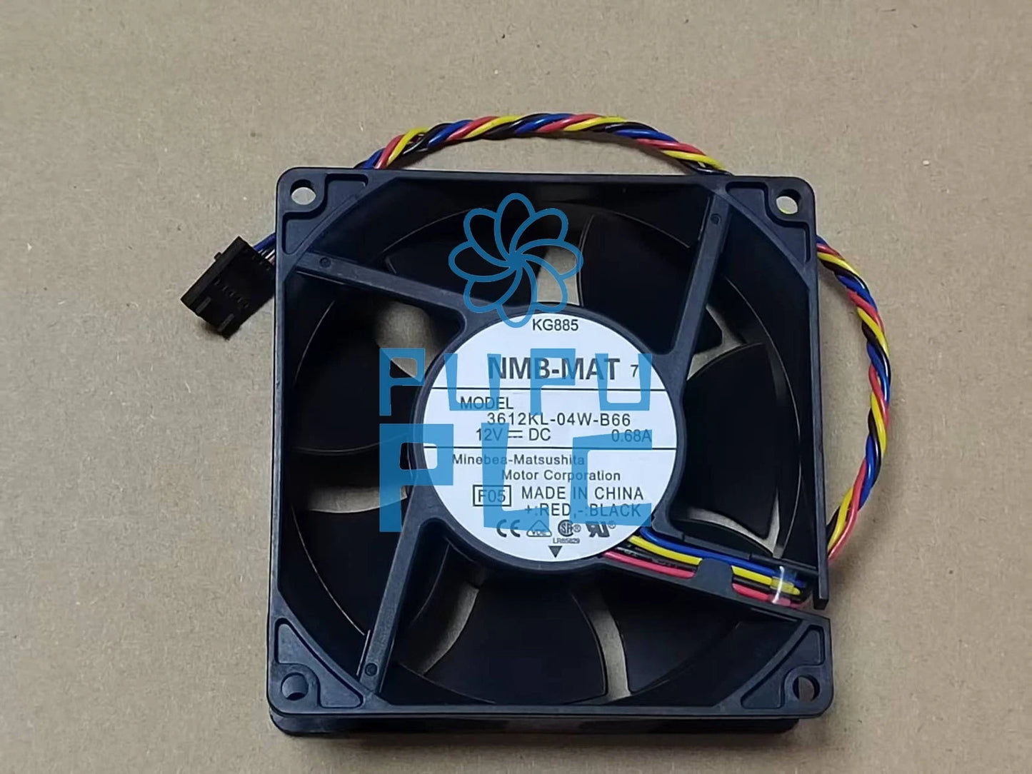 NMB 3612KL-04W-B66 9cm 9032 12V 0.68A Dell server chassis PWM cooling fan~