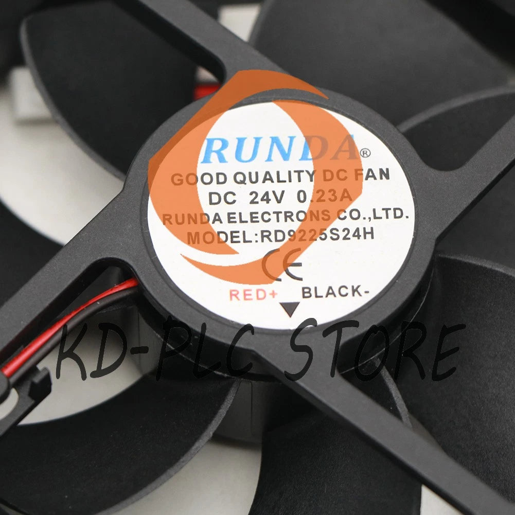 1PCS RUNDA Fan RD9225S24H DC24V 0.23A 9225 9CM 2 Wire Cooling Fan
