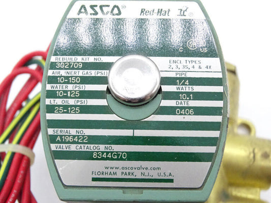 ASCO 8344-G70 Valve Component - ASCO