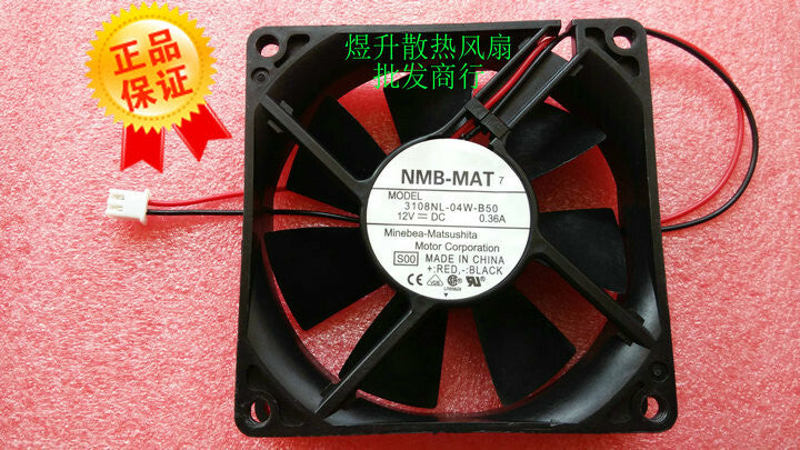 NMB-MAT 8020 3108NL-04W-B50 DC12V 0.36A chassis power supply 8CM cooling fan