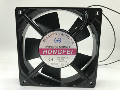 1pcs Hongfei HA-1225H22B 12025 220V 0.09A metal frame chassis cooling fan