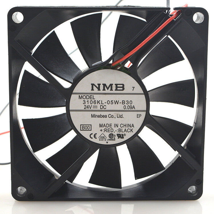 1pcs NMB 3106KL-05W-B30 -B00 24V 0.09A 8015 8CM 2-wire cooling fan