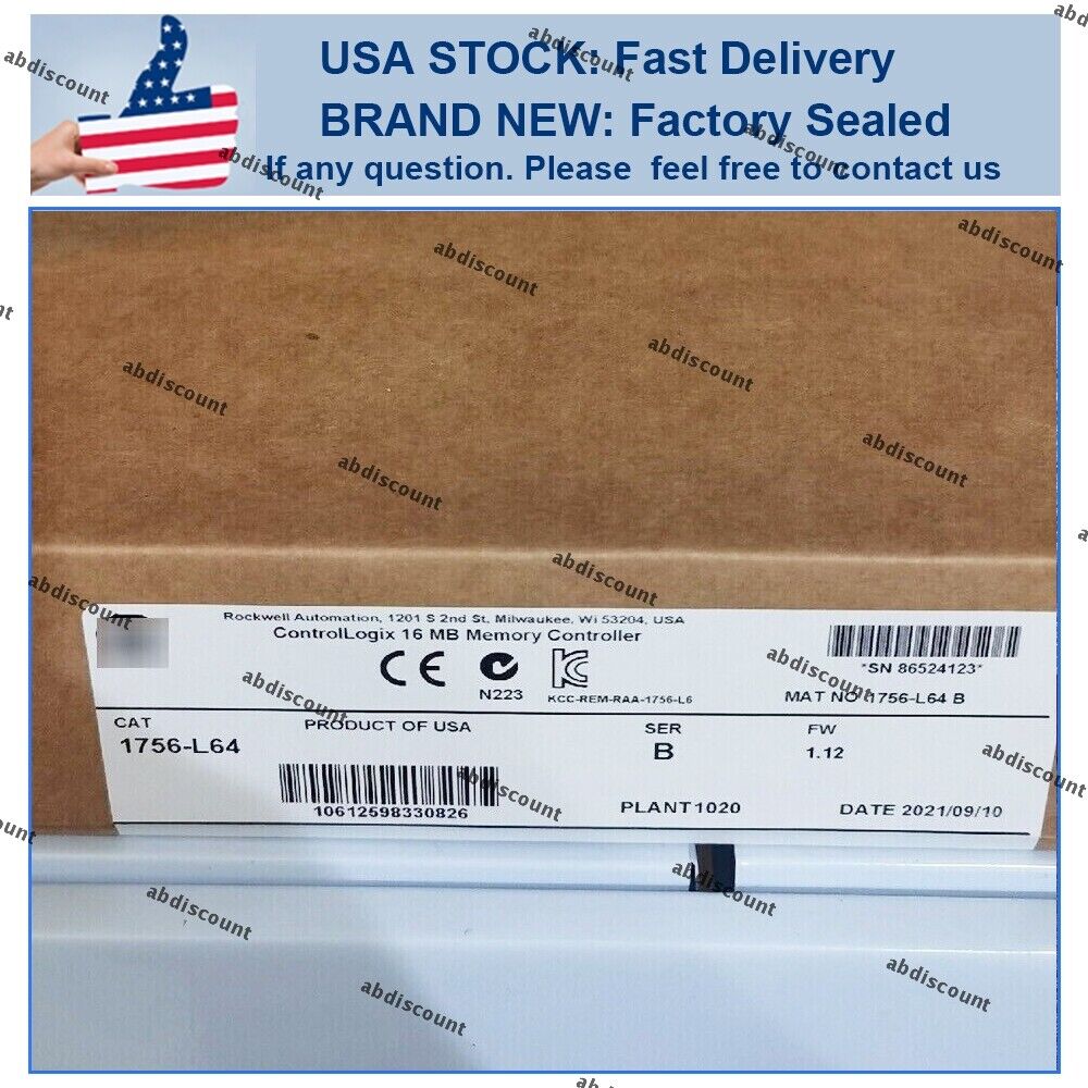 New Factory Sealed ALLEN BRADLEY 1756-L64 SER B US AB 1756 L64 - KOEED