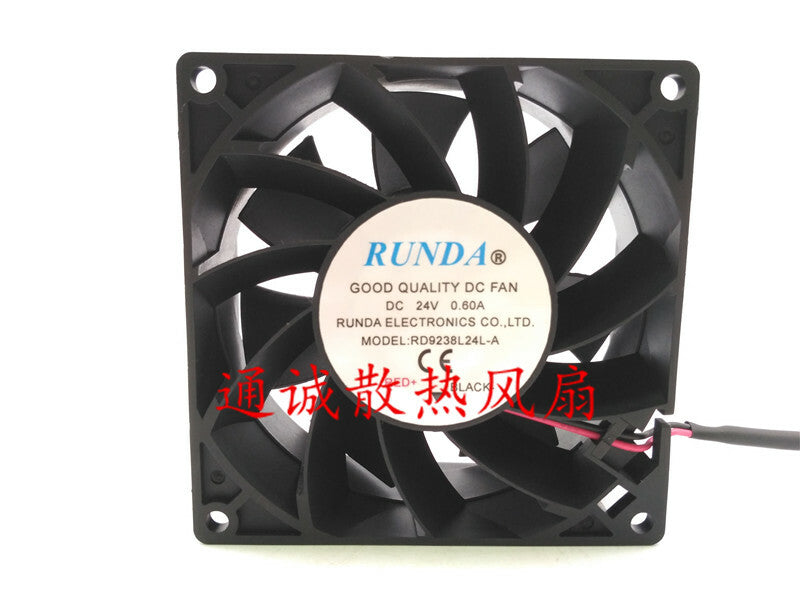 RUNDA RD9238L24-A 24V 0.60A 9 cm high air volume inverter cooling fan
