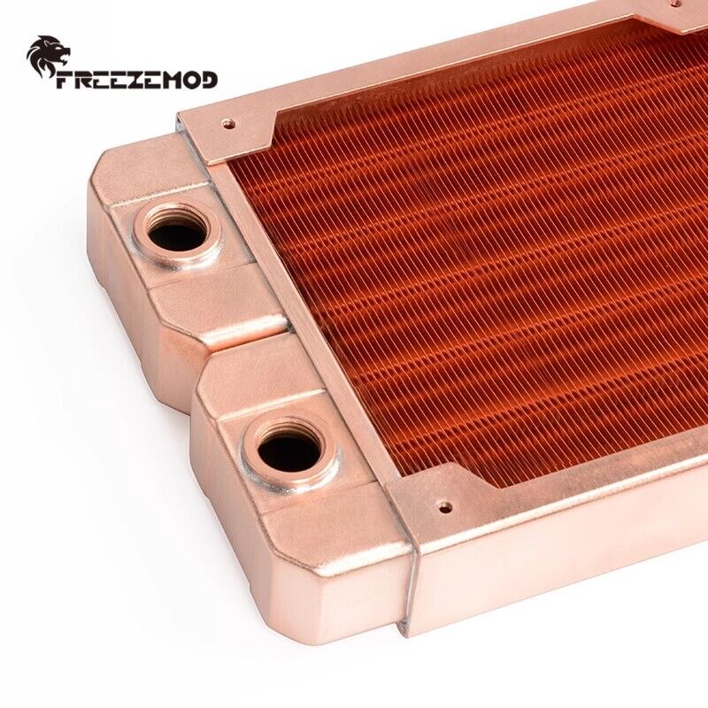 new 360mm Radiator All-red Copper Computer Water Cooling Row 7mm G1/4*2