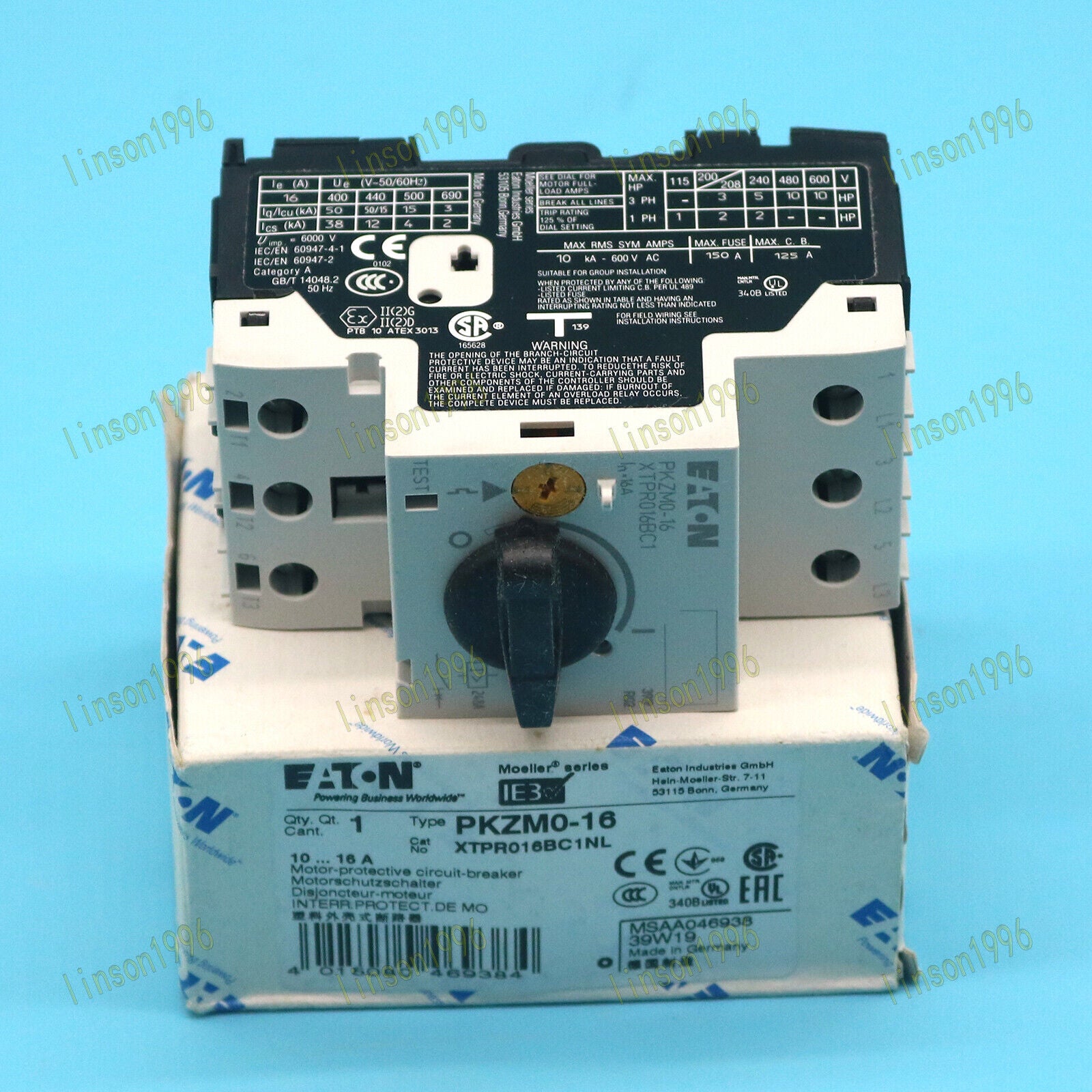 Eaton Moeller Circuit Breaker PKZM0-16 10-16A - EATON MOELLER