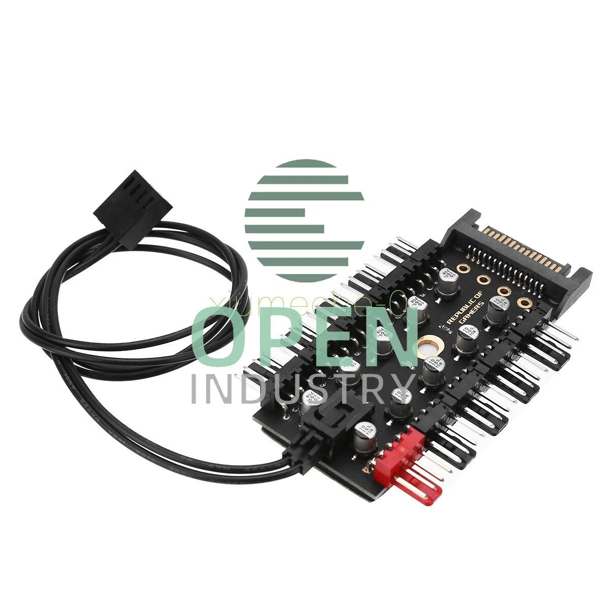 PC 1 to 10 Cooling Fans Hub Splitter 12V PWM Sata Power Suppply Speed Controller