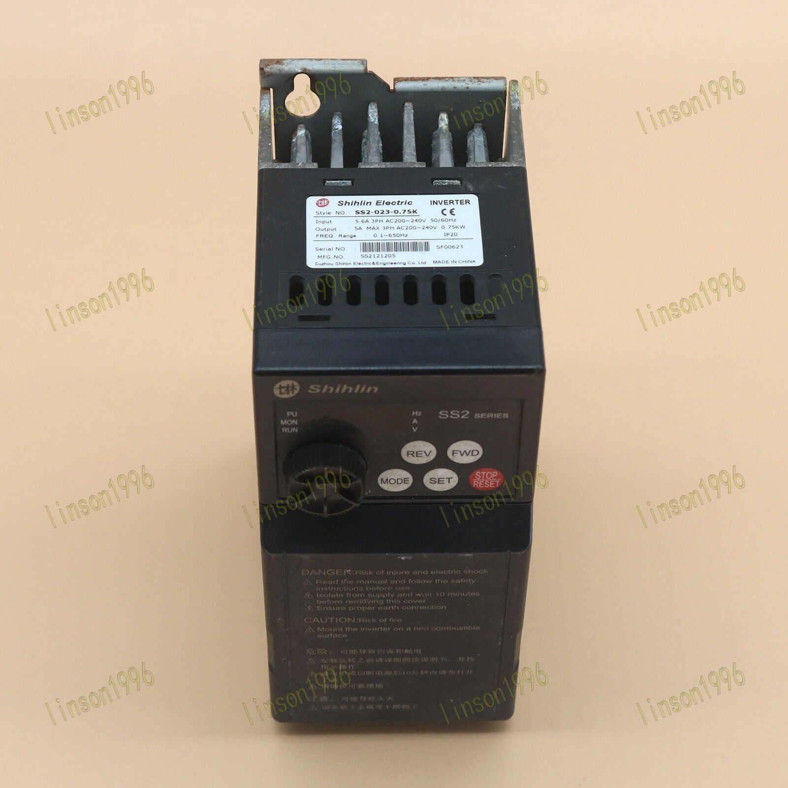 used 1PC  For Shihlin Inverter SS2-023-0.75K tested It In OK Shihlin