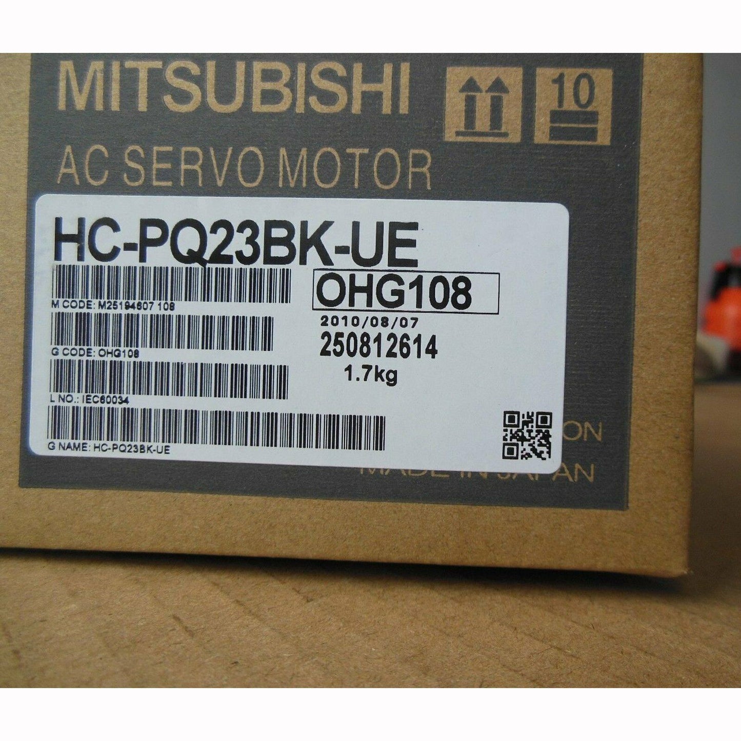 Mitsubishi HC-PQ23BK-UE SERVO MOTOR - MITSUBISHI