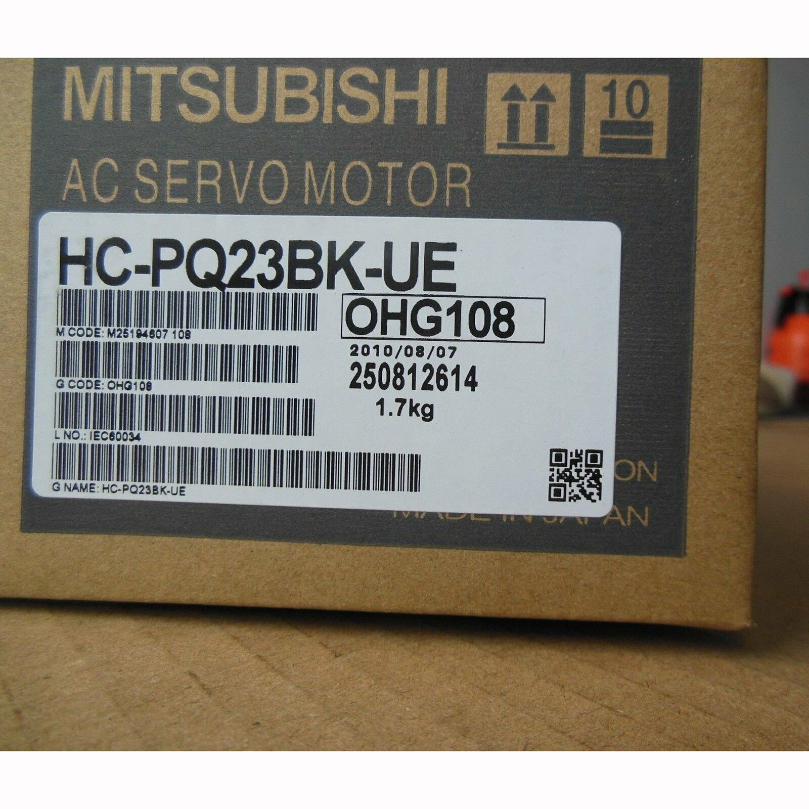 Mitsubishi HC-PQ23BK-UE SERVO MOTOR - MITSUBISHI