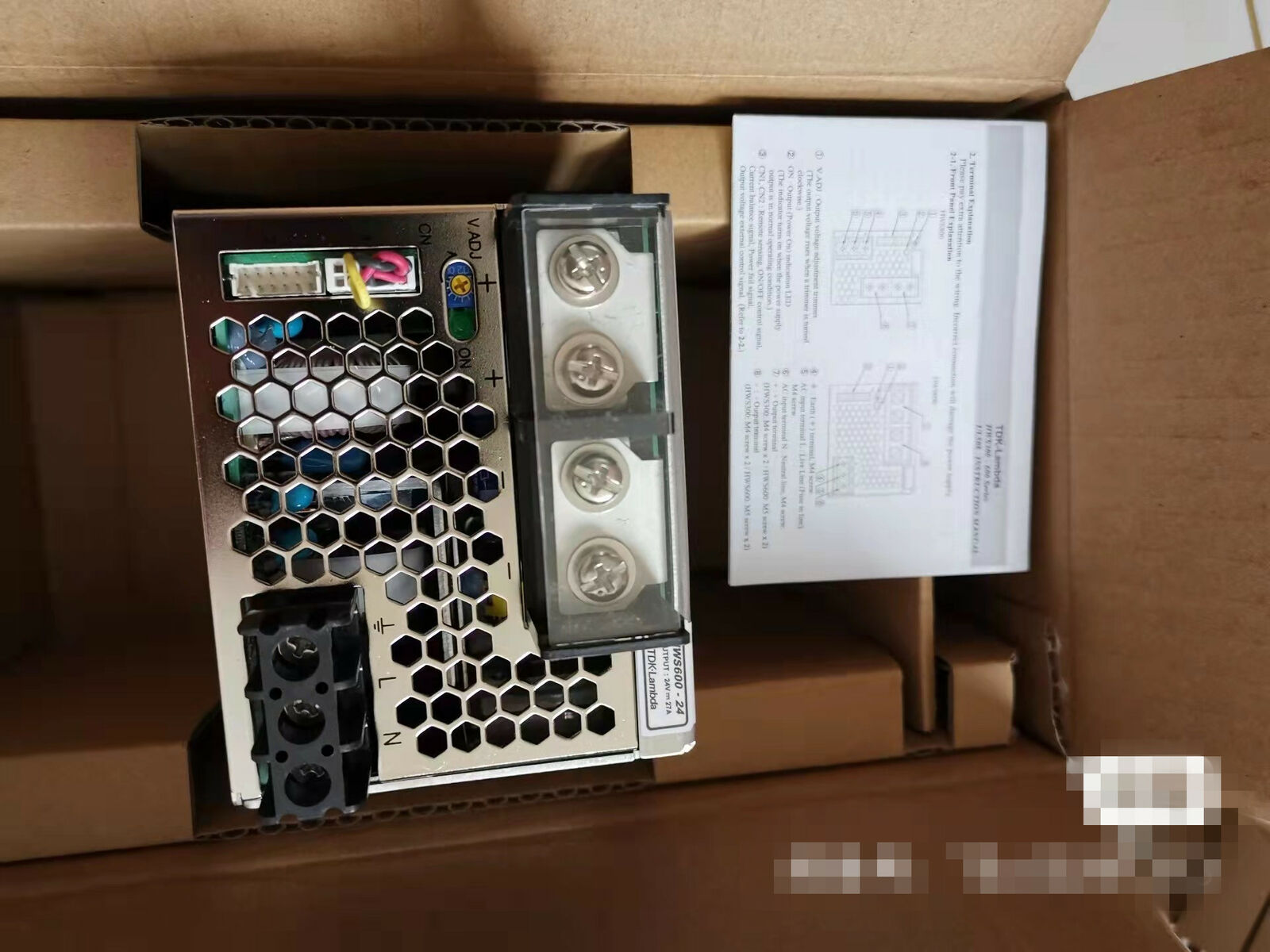 new TDK-LAMBDA HWS600-24 24V 27A Switching Power Supply 100-240VAC 8.2A - TDK-LAMBDA