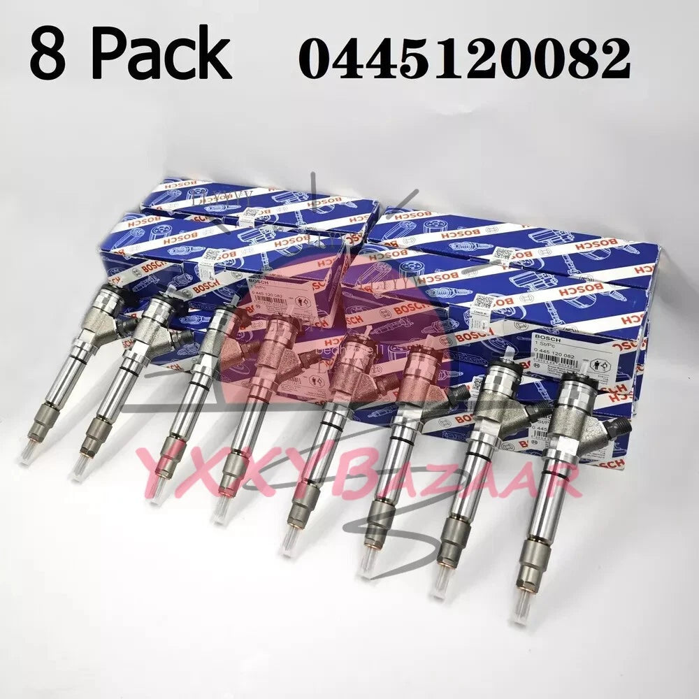 8Pc OEM Bosch Diesel Fuel Injector For GMC LMM Duramax 07-10 6.6L 0445120082