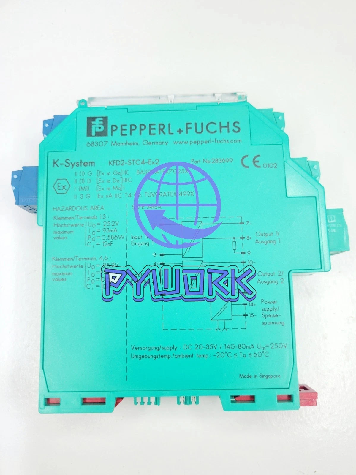 1PCS PEPPERL+FUCHS KFD2-STC4-Ex2 SMART TRANSMITTER POWER SUPPLY P/N: 283699