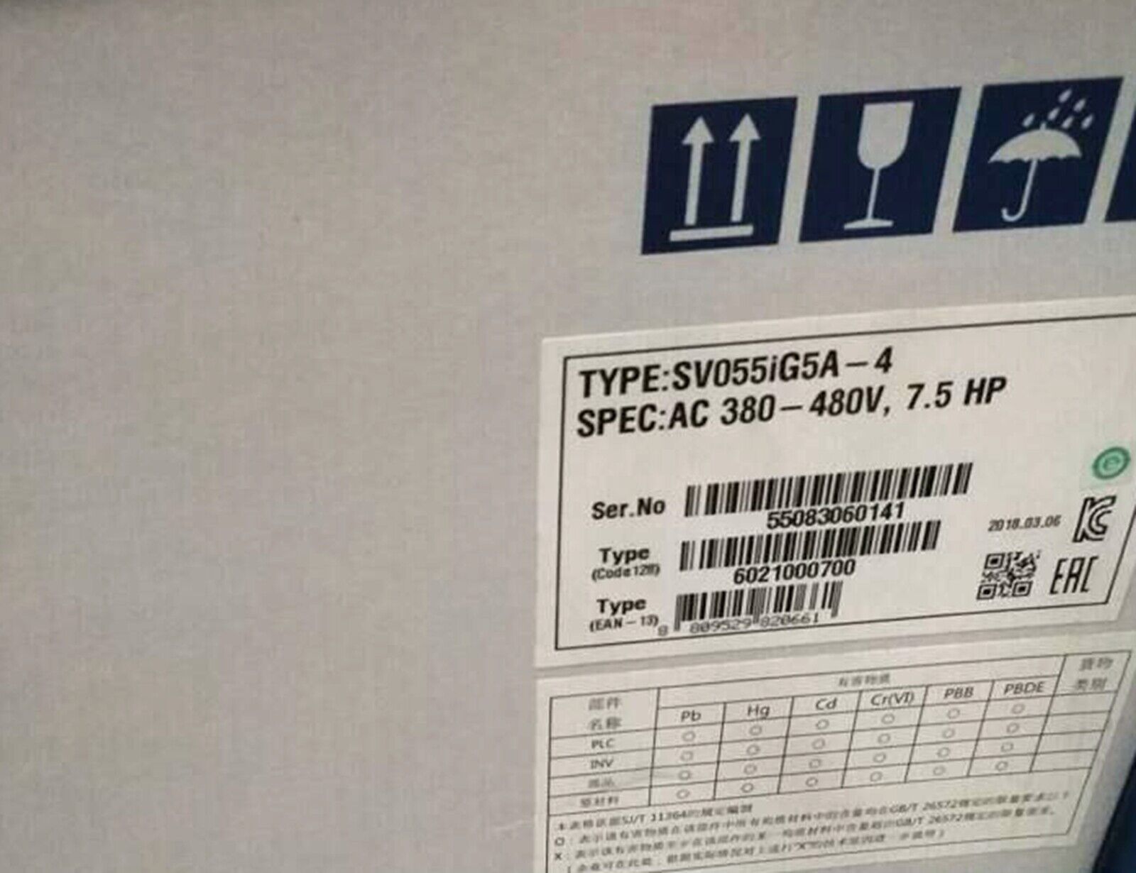 new  LS inverter SV-IG5A series SV055IG5A-4 5.5KW/380V