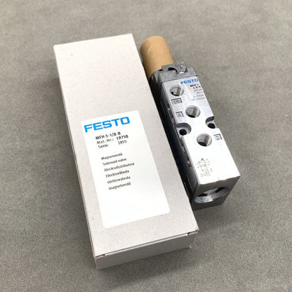 new In Box FESTO MFH-5-1/8-B 19758 Solenoid Valve - FESTO