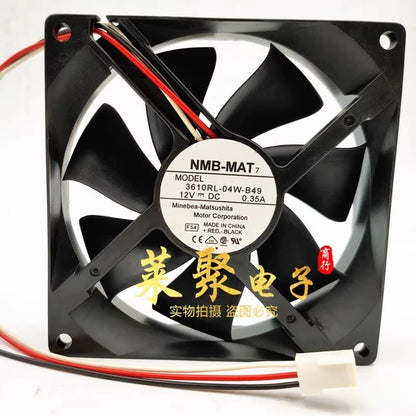 NMB-MAT 3610RL-04W-B49 9225 DC12V 0.35A 3-Pin Cooling Fan