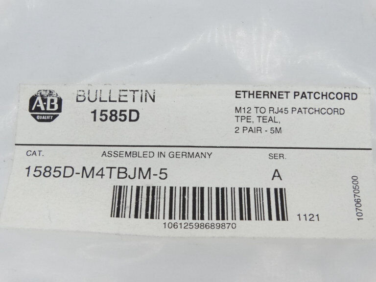 Allen Bradley 1585D-M4TBJM-5 Cable Series A - ALLEN BRADLEY