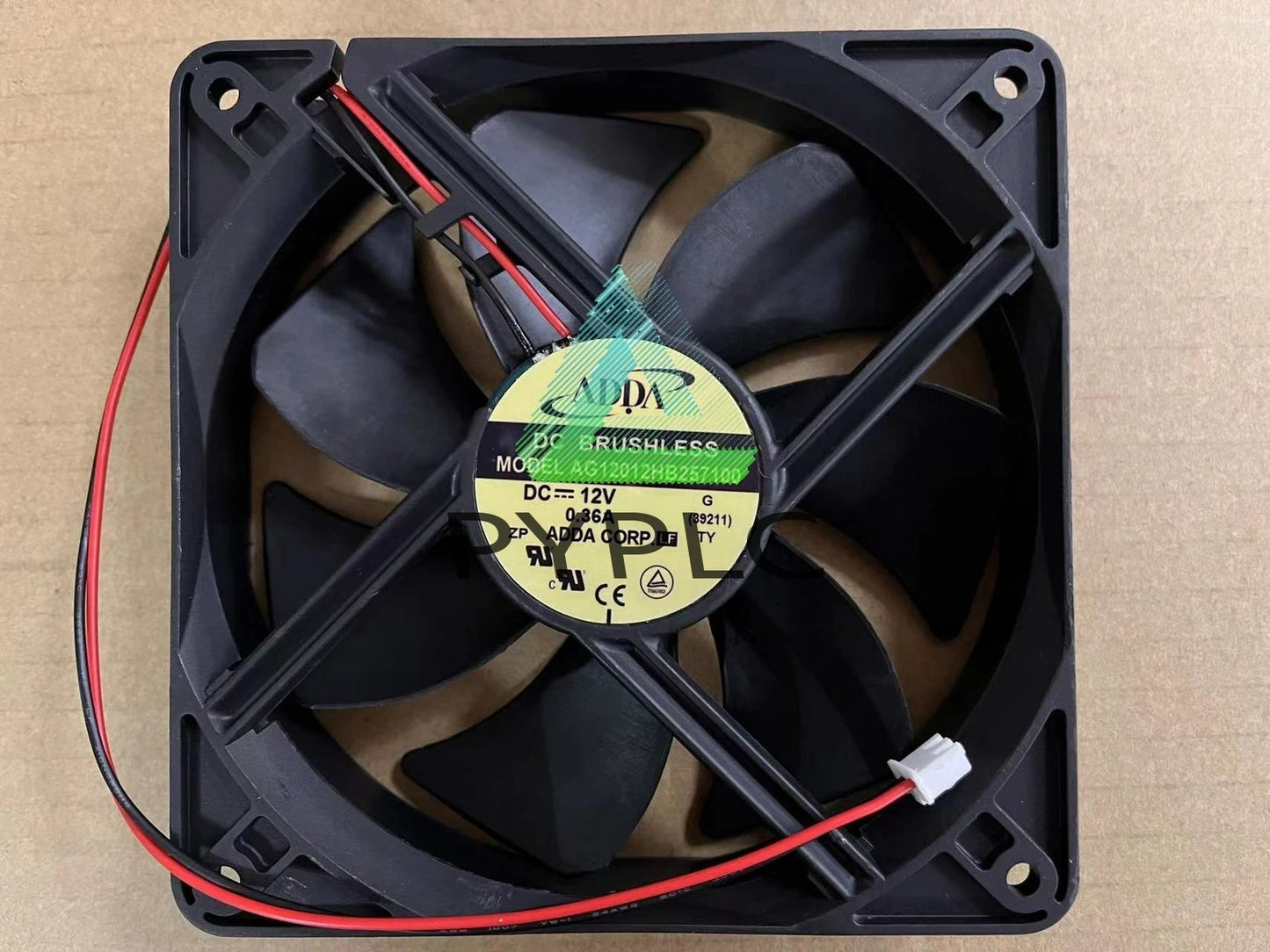 ADDA AG12012HB257100 12V 0.36A 12025 12cm 2-wire double ball cooling fan～