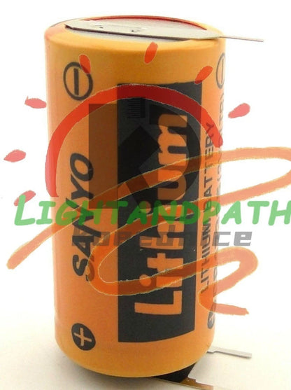 2pcs SANYO CR17335 3V PLC Battery 3P tabs to Repair Saab Cell Pin Type +2P-1P #L