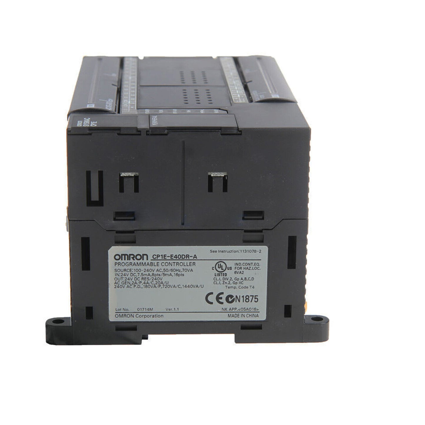 Omron CP1E-E40DR-A programmable controller with high precision and NIB design - OMRON