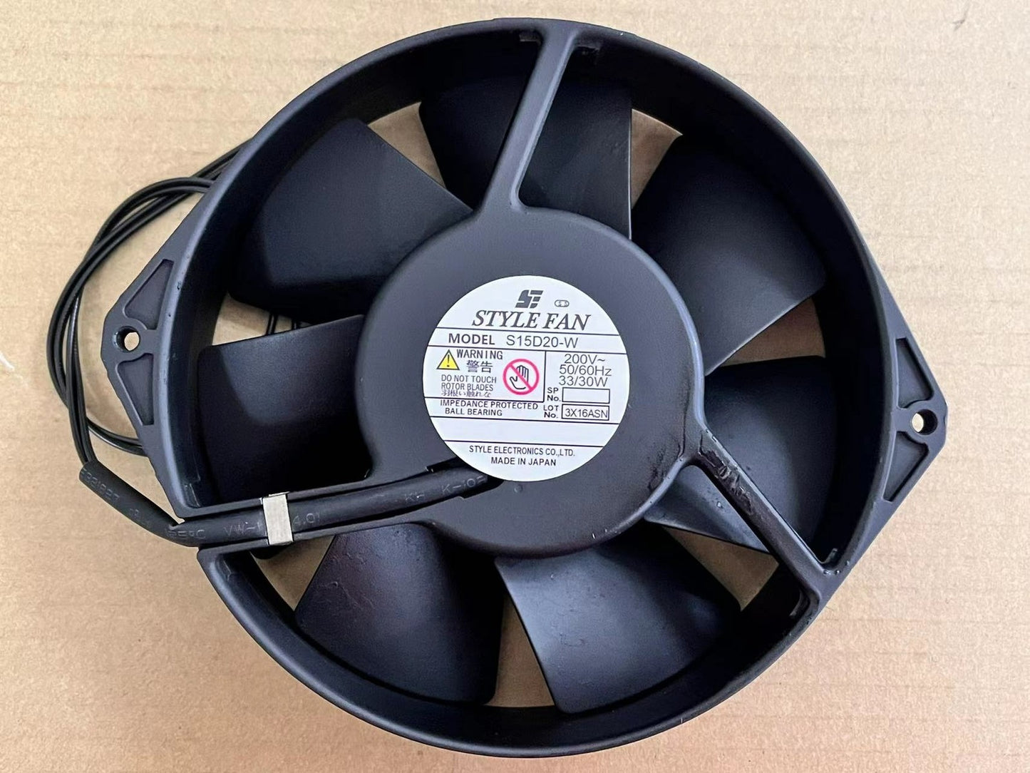 For STYLE COOLING FAN S15D20-W 200V 50/60Hz 33/30W