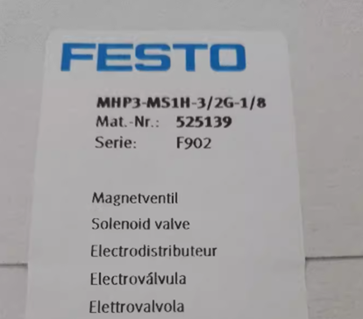 new FESTO MHP3-MS1H-3 2G-1/8 Solenoid Valve - FESTO