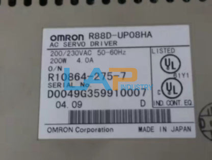 OMRON R88D-UP08HA 200W AC Servo Driver - 50-60Hz - OMRON