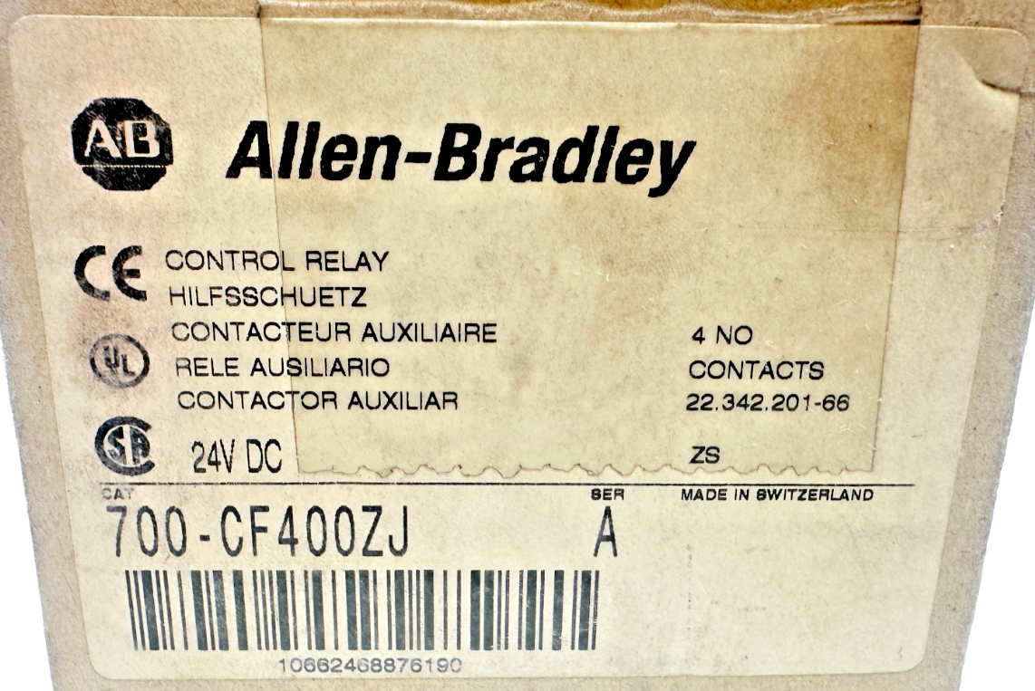 new Allen Bradley 700-CF400ZJ Contactor 24V DC Coil 700-CF400Z* - ALLEN BRADLEY