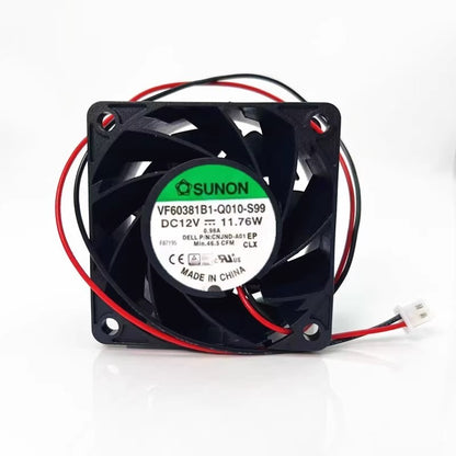 SUNON VF60381B1-Q010-S99 6038 DC12V 11.76W 6CM 2-Wire Cooling Fan