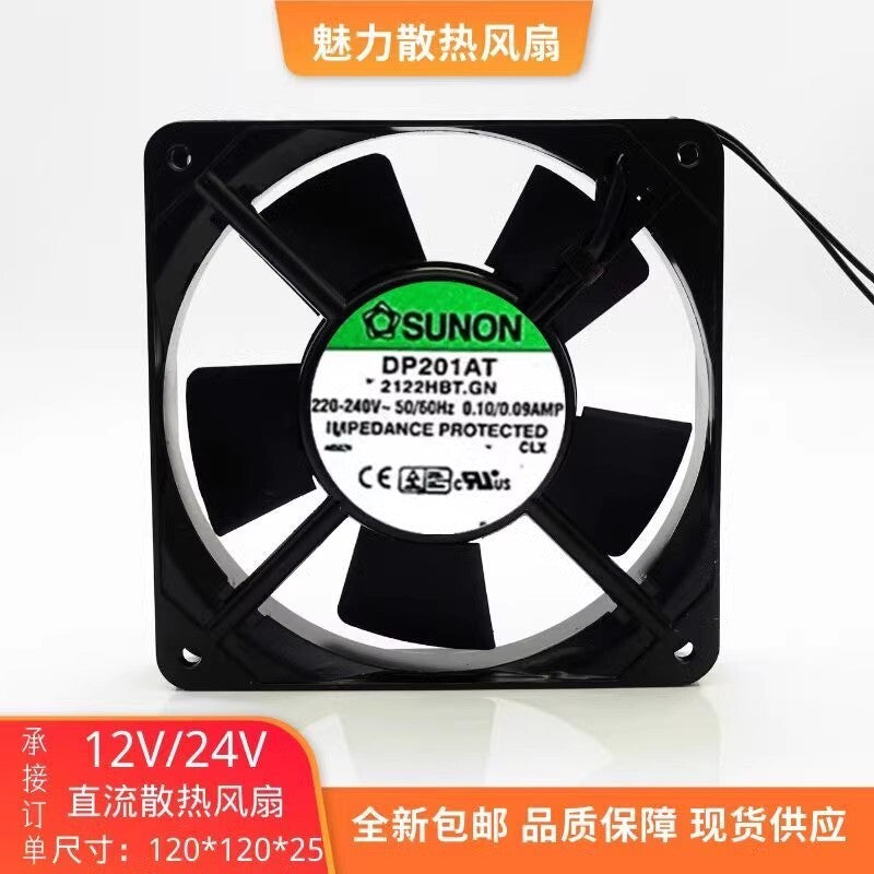 SUNON DP201AT-2122HBT.GN 12025 220V-240V 0.10A/0.09A Metal Cooling Fan