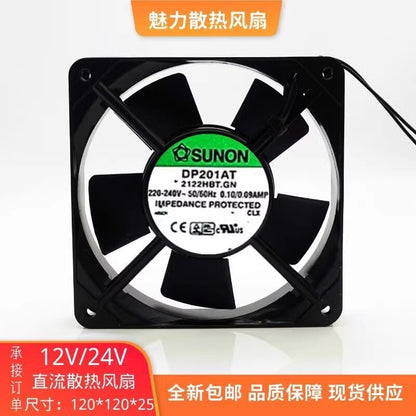 SUNON DP201AT-2122HBT.GN 12025 220V-240V 0.10A/0.09A Metal Cooling Fan