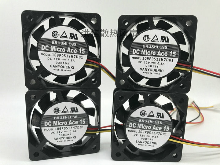 new 1pcs Sanyo 109P0512H7D01 5cm 5015 12V 0.1A bearing cooling fan